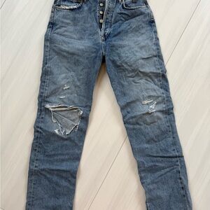 Men's Blue Distressed Jeans